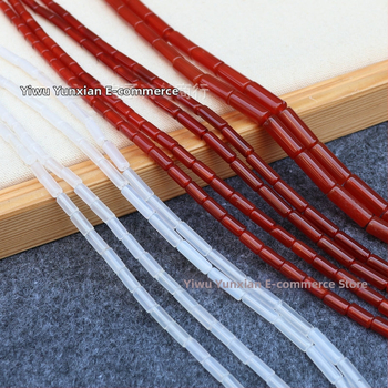 Szabad gyöngyök – természetes kő, polírozott, kerek cső alakú gyöngyök, Tavasz 2025