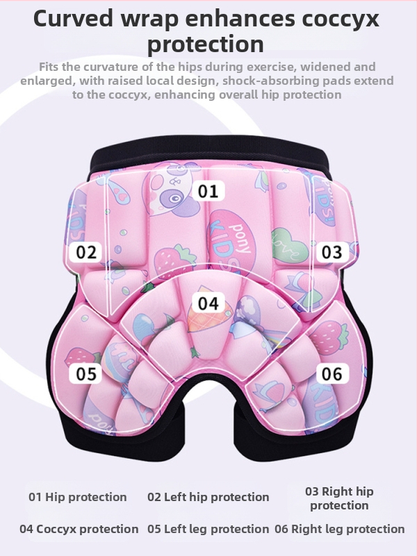 Ice Amber EVA bērnu gurnu aizsargspilventiņi – riteņslidošana, Specifikācija A