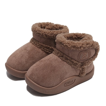 Боти до глезена за момичета с овча кожа в горната част, неформален стил, за деца 1–12 години