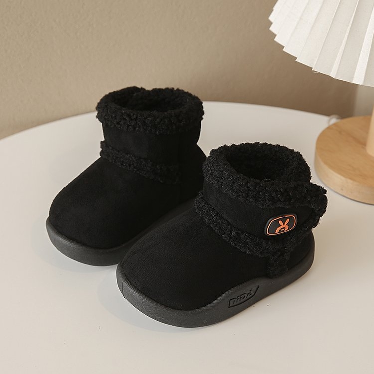 Боти до глезена за момичета с овча кожа в горната част, неформален стил, за деца 1–12 години