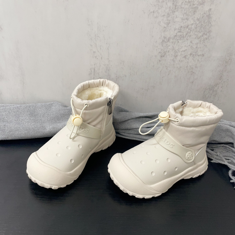 Unisex čizme za snijeg s vezanjem, zimski stil 2025, gumena potplata, gornji dio od super vlakna