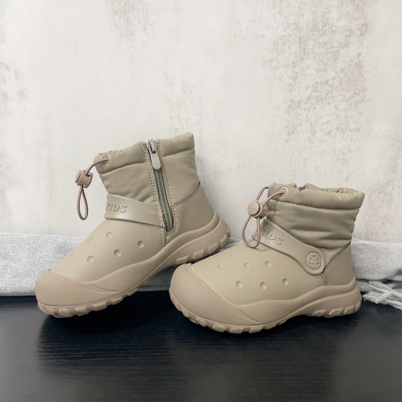 Unisex čizme za snijeg s vezanjem, zimski stil 2025, gumena potplata, gornji dio od super vlakna