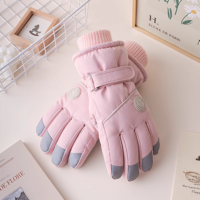 Унисекс ски ръкавици - ветроустойчиви, водоустойчиви, антихлъзгащи, сензорен екран и поларена подплата за колоездене на открито през зимата