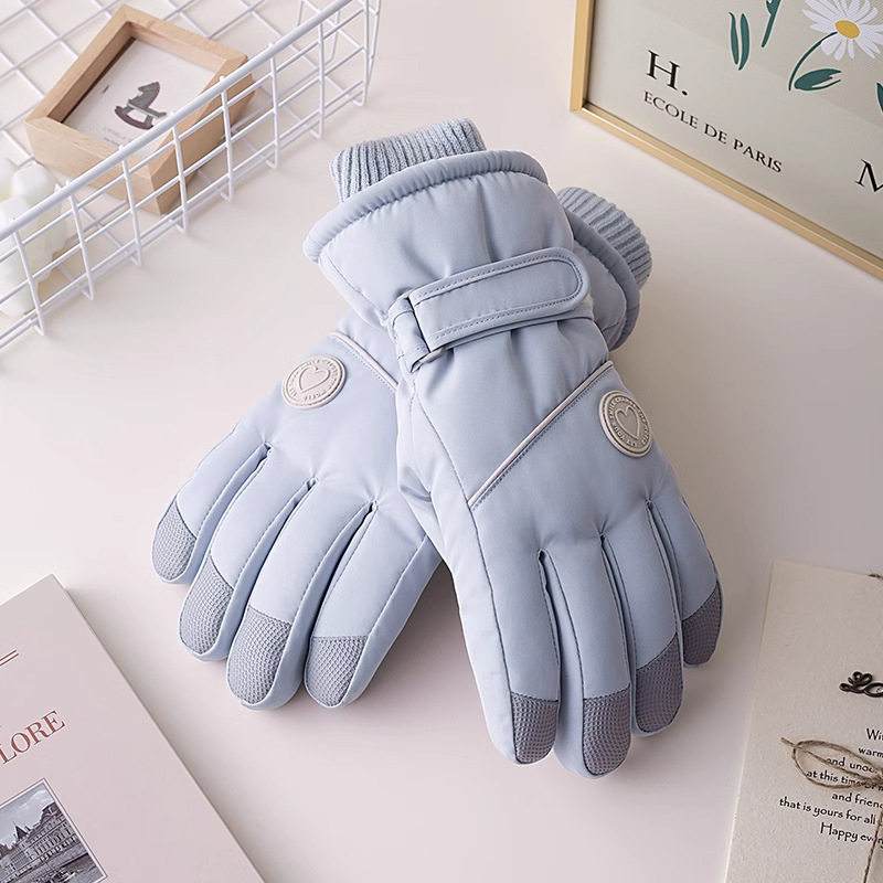 Унисекс ски ръкавици - ветроустойчиви, водоустойчиви, антихлъзгащи, сензорен екран и поларена подплата за колоездене на открито през зимата