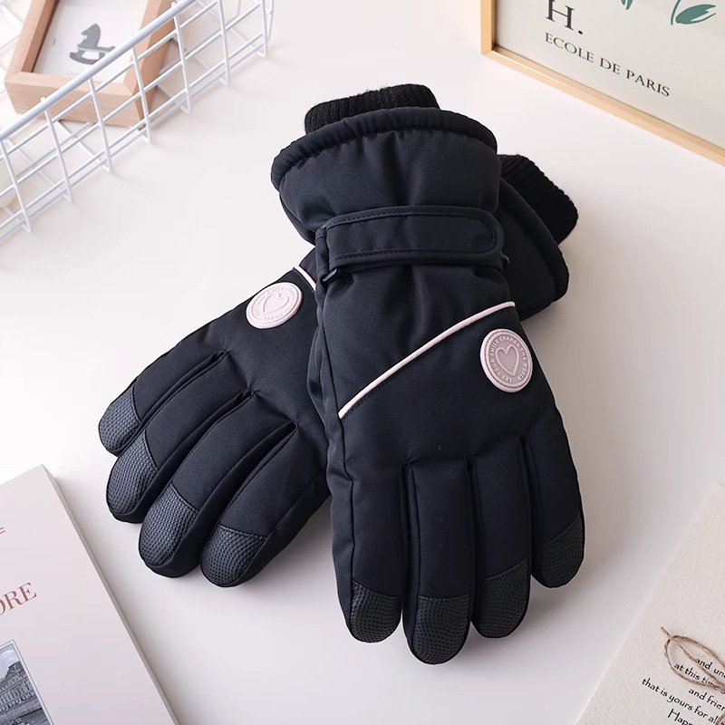 Унисекс ски ръкавици - ветроустойчиви, водоустойчиви, антихлъзгащи, сензорен екран и поларена подплата за колоездене на открито през зимата