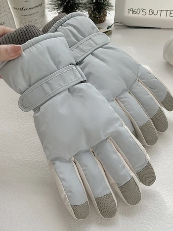 Ски ръкавици за жени, персонализируеми, Оксфорд плат, топли и антихлъзгави