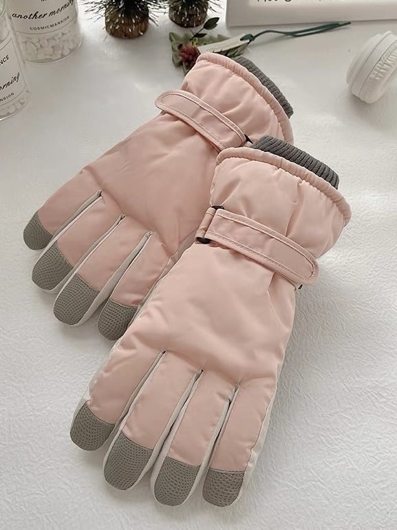 Ски ръкавици за жени, персонализируеми, Оксфорд плат, топли и антихлъзгави