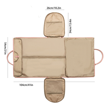 Átalakítható utazótáska masni dizájnnal, PU bőr, 36–55 L, vízálló, száraz/ nedves elkülönítés