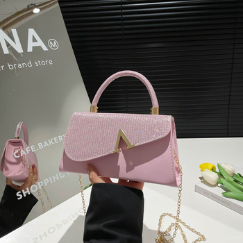 Τσάντα Crossbody, street fashion, PU, οριζόντιου τετράγωνου σχήματος, μαγνητικό κλείσιμο (Spring 2025)