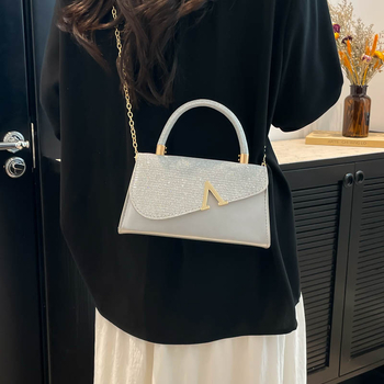 Τσάντα Crossbody, street fashion, PU, οριζόντιου τετράγωνου σχήματος, μαγνητικό κλείσιμο (Spring 2025)