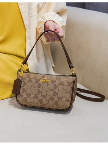 Τσάντα μασχάλης με εκτύπωση Mahjong, PVC υλικό, οριζόντιο τετράγωνο σχήμα, φερμουάρ, επένδυση πολυεστέρα, εσωτερική θήκη για κινητό