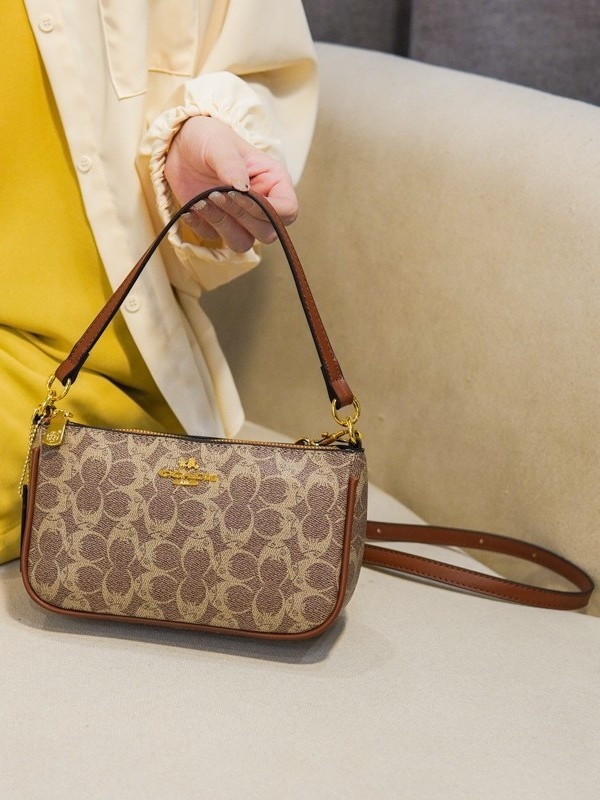 Τσάντα μασχάλης με εκτύπωση Mahjong, PVC υλικό, οριζόντιο τετράγωνο σχήμα, φερμουάρ, επένδυση πολυεστέρα, εσωτερική θήκη για κινητό