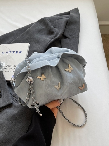 PU Cloud Pack torbica preko ramena s Velcro zatvaranjem, horizontalni kvadratni oblik, unutarnji ID džep
