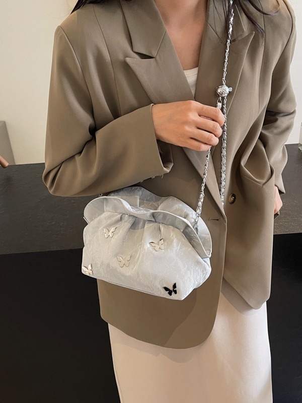 PU Cloud Pack torbica preko ramena s Velcro zatvaranjem, horizontalni kvadratni oblik, unutarnji ID džep
