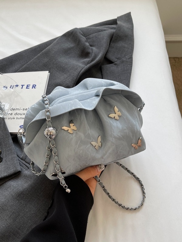 PU Cloud Pack torbica preko ramena s Velcro zatvaranjem, horizontalni kvadratni oblik, unutarnji ID džep