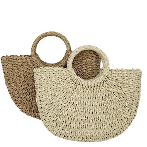 Τσάντα crossbody από ψάθα, στυλ δρόμου, χειροποίητη, κλείσιμο με κορδόνι, εσωτερική θήκη για κινητό