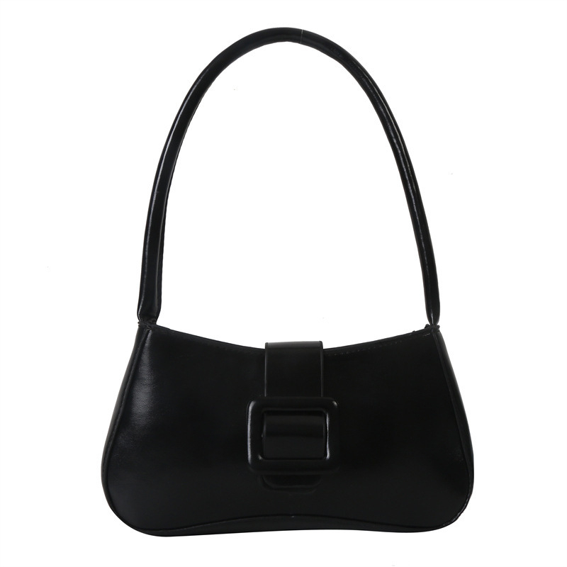 Τσαντάκι PU σε street style, μαγνητικό κούμπωμα, οριζόντιο τετράγωνο σχήμα, εσωτερική θήκη εγγράφων