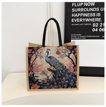 Yunduoer λινή τριδιάστατη τσάντα tote με μαγνητικό κλείσιμο, θήκη με φερμουάρ και επένδυση πολυεστέρα για καθημερινή εργασία και μετακινήσεις