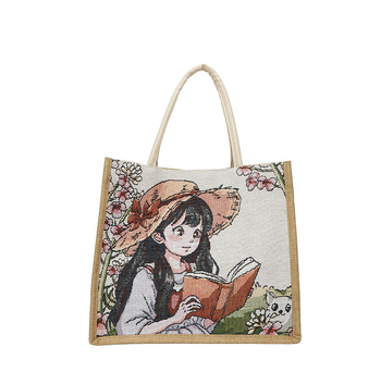 Yunduoer λινή τριδιάστατη τσάντα tote με μαγνητικό κλείσιμο, θήκη με φερμουάρ και επένδυση πολυεστέρα για καθημερινή εργασία και μετακινήσεις