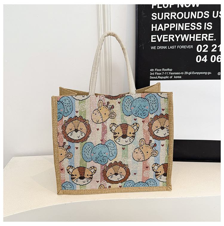 Yunduoer λινή τριδιάστατη τσάντα tote με μαγνητικό κλείσιμο, θήκη με φερμουάρ και επένδυση πολυεστέρα για καθημερινή εργασία και μετακινήσεις