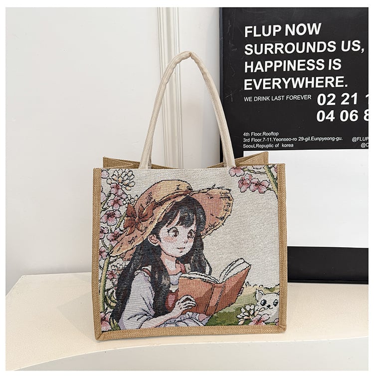 Yunduoer λινή τριδιάστατη τσάντα tote με μαγνητικό κλείσιμο, θήκη με φερμουάρ και επένδυση πολυεστέρα για καθημερινή εργασία και μετακινήσεις