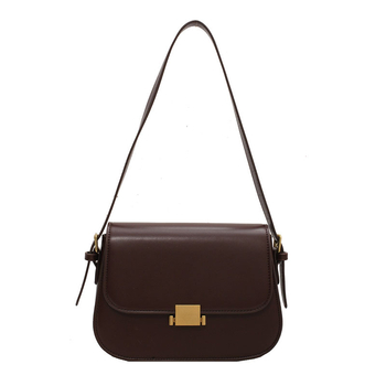 Τετράγωνη crossbody τσάντα — PU υλικό, κλείσιμο με κλειδαριά, εσωτερική τσέπη για κινητό, μονός ιμάντας, επένδυση από συνθετικό δέρμα