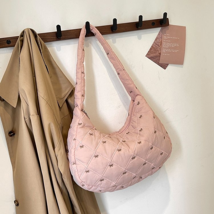 Τσάντα crossbody από πολυεστέρα με φερμουάρ, σχέδιο cloud, οριζόντιο τετράγωνο σχήμα, καπάκι, επένδυση από νάιλον, εσωτερική θήκη για κινητό, μόνο ένας ιμάντας, καθημερινή χρήση