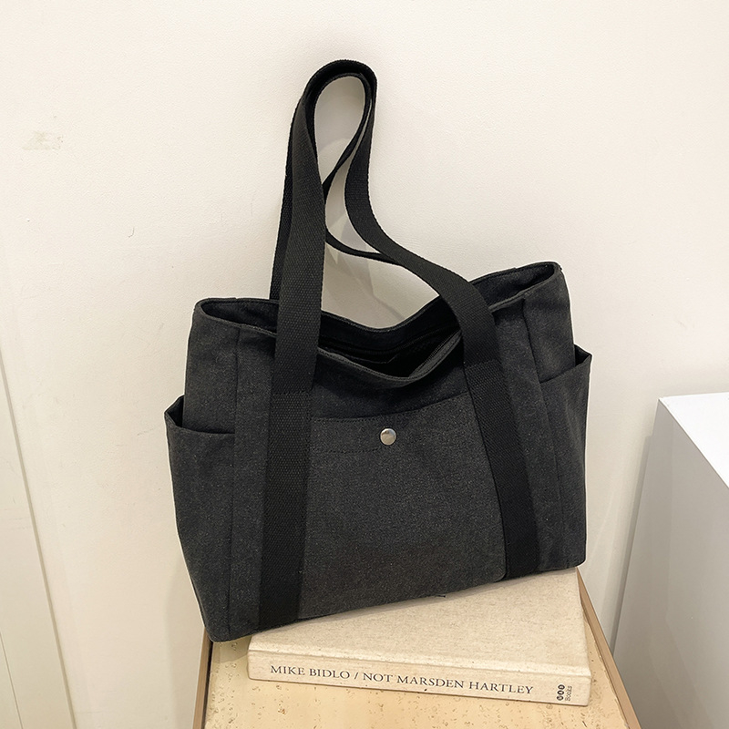 Platnena tote torba, moderni korejski stil s umjetničkim duhom, velika kapaciteta, svakodnevna upotreba