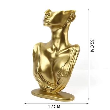 Държач за бижута от смола – дисплей за огърлици и обици в полупрофилен лицев модел, без лого, без персонализация, произход: Jinhua