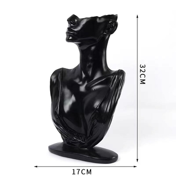 Държач за бижута от смола – дисплей за огърлици и обици в полупрофилен лицев модел, без лого, без персонализация, произход: Jinhua