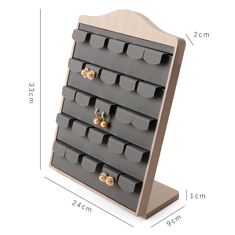 Кожен дисплей за бижута, Тип L, за обици