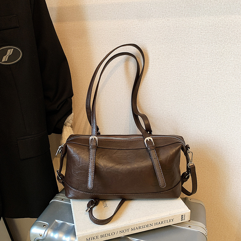 Enchino Sieviešu Boston soma, pilsētas vienkāršība, PU materiāls, horizontāla kvadrātveida forma, rāvējslēdzējs, rudens 2025