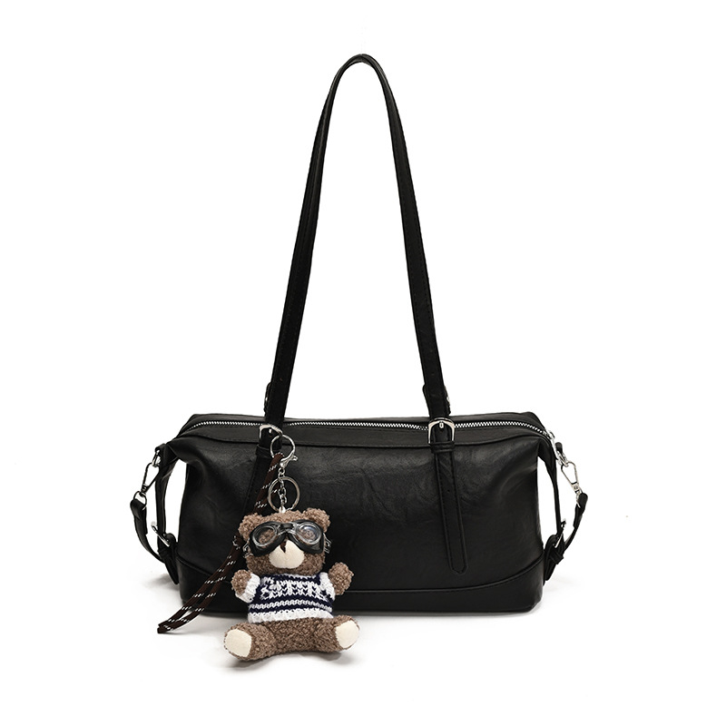 Enchino Sieviešu Boston soma, pilsētas vienkāršība, PU materiāls, horizontāla kvadrātveida forma, rāvējslēdzējs, rudens 2025