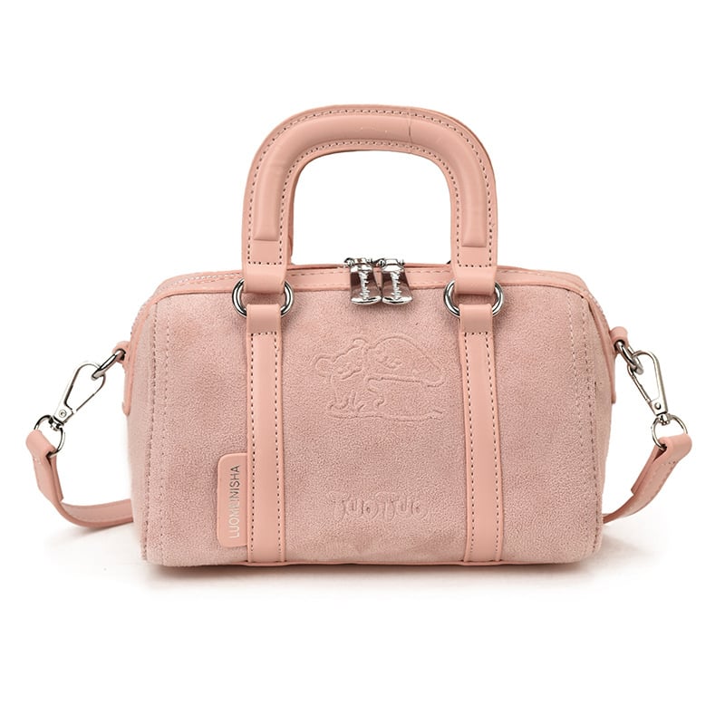 Τσαντάκι γυναικών από σουέντ, στυλ δρόμου, οριζόντιο τετράγωνο σχήμα, κλείσιμο με φερμουάρ, εσωτερική λαμιναρισμένη θήκη με φερμουάρ.