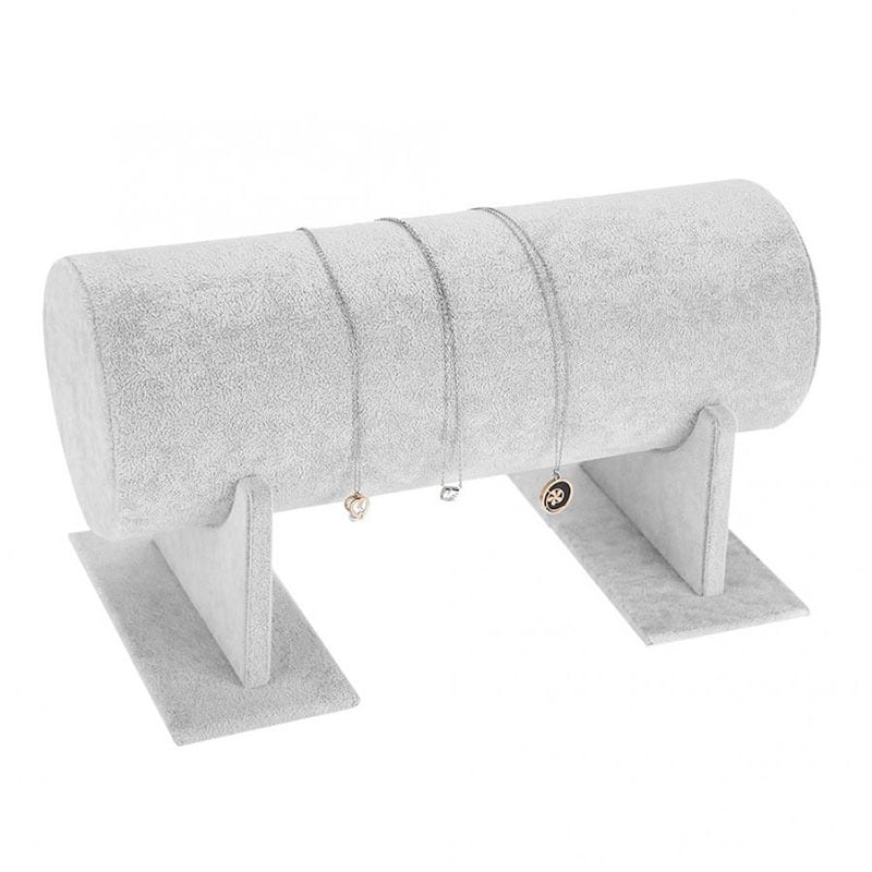 Ékszertartó polc flanel burkolattal, kézzel készített, egylépcsős kiállítás, elegáns stílus