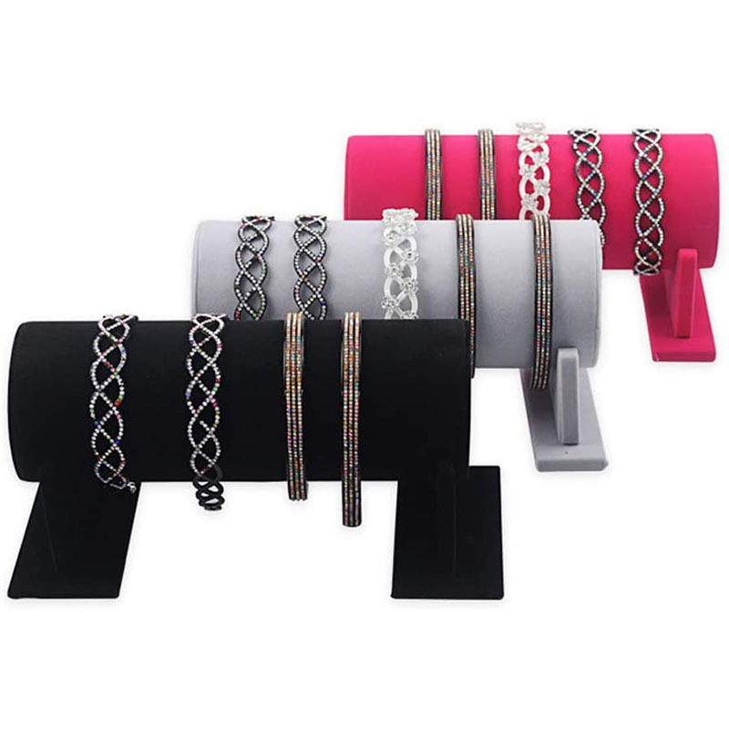 Ékszertartó polc flanel burkolattal, kézzel készített, egylépcsős kiállítás, elegáns stílus