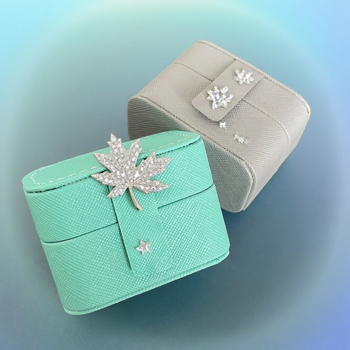 Портативна кожена кутия за бижута, модел My-904, Crown River, кожа, стил свеж и сладък, персонализация налична