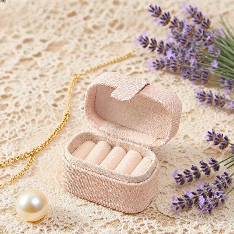 Портативна кожена кутия за бижута, модел My-904, Crown River, кожа, стил свеж и сладък, персонализация налична