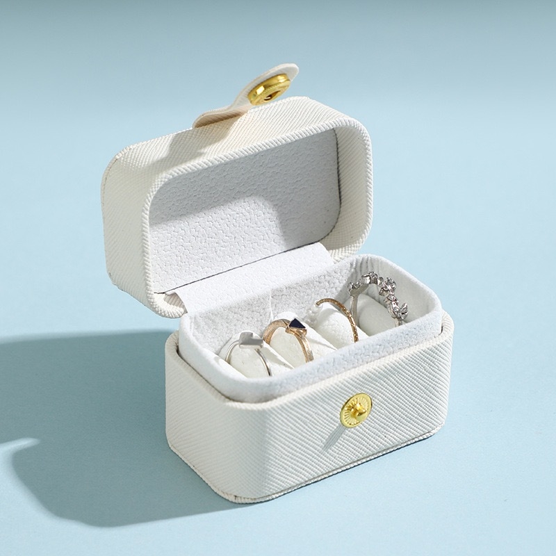 Портативна кожена кутия за бижута, модел My-904, Crown River, кожа, стил свеж и сладък, персонализация налична