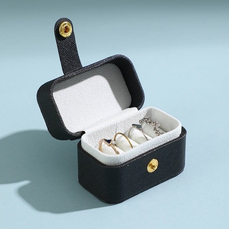 Портативна кожена кутия за бижута, модел My-904, Crown River, кожа, стил свеж и сладък, персонализация налична