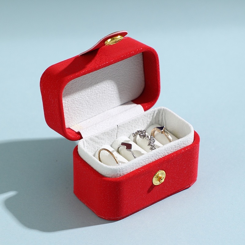 Портативна кожена кутия за бижута, модел My-904, Crown River, кожа, стил свеж и сладък, персонализация налична