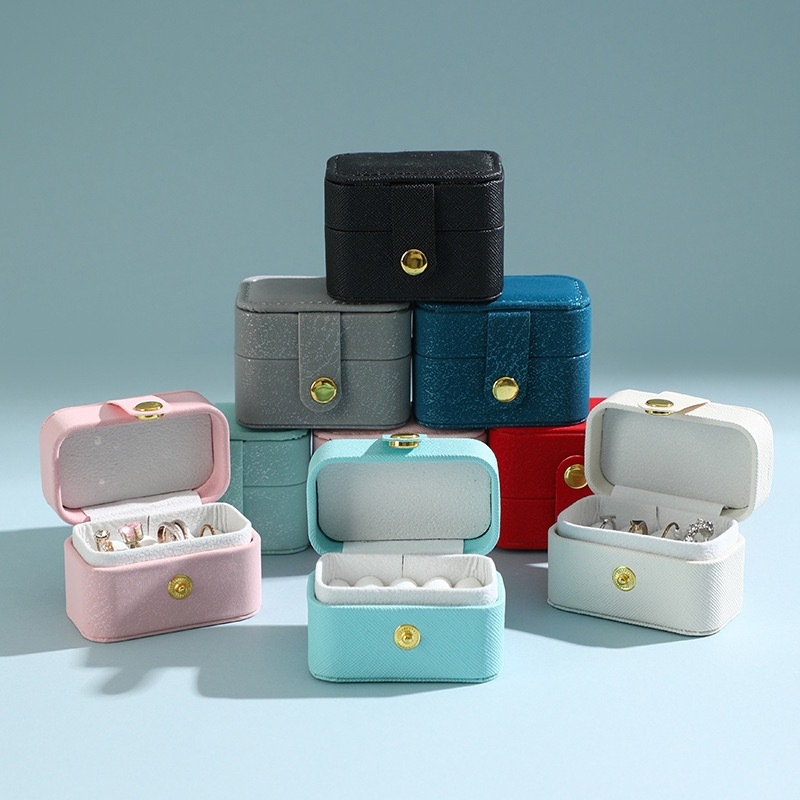 Портативна кожена кутия за бижута, модел My-904, Crown River, кожа, стил свеж и сладък, персонализация налична