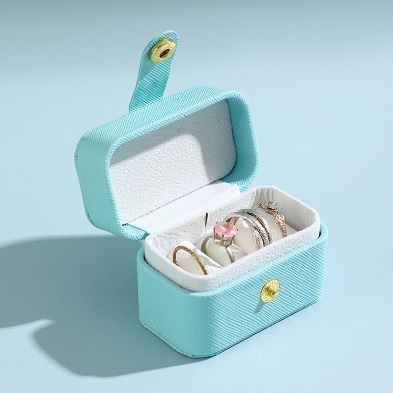 Портативна кожена кутия за бижута, модел My-904, Crown River, кожа, стил свеж и сладък, персонализация налична