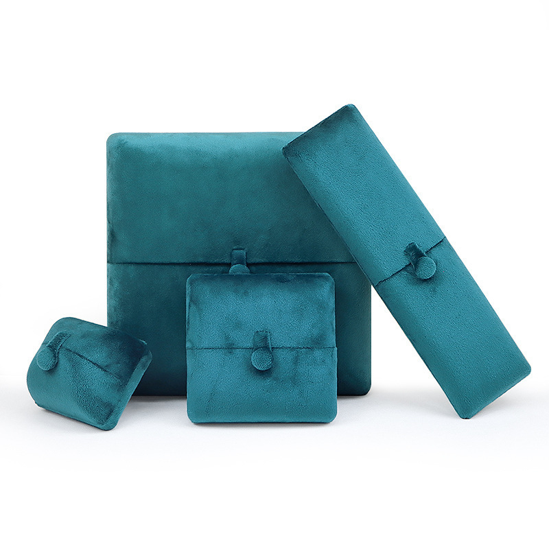 Dupla nyitású flanel ékszerdoboz gyűrű, medál és karkötő rekeszekkel – ékszercsomagolás