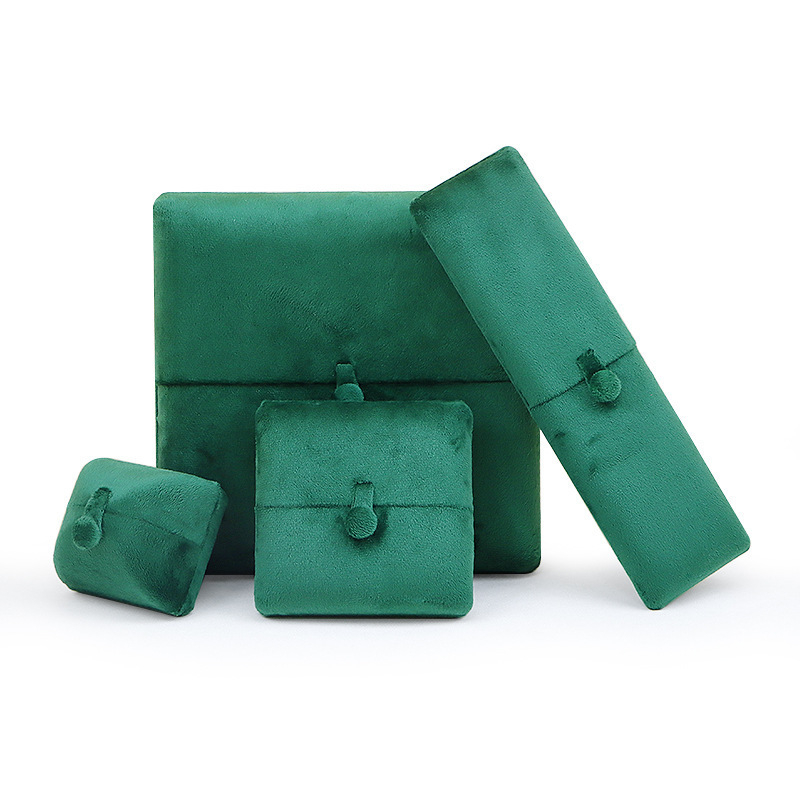 Dupla nyitású flanel ékszerdoboz gyűrű, medál és karkötő rekeszekkel – ékszercsomagolás