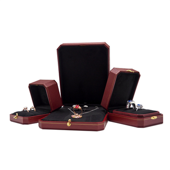 Jing Baohong Октогонална кутия за бижута, ABS материал, твърда конструкция, бронзов едноцветен дизайн, персонализиране и частна марка