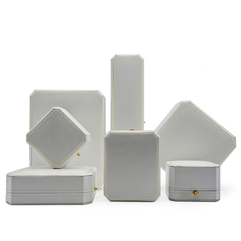 Jing Baohong Октогонална кутия за бижута, ABS материал, твърда конструкция, бронзов едноцветен дизайн, персонализиране и частна марка