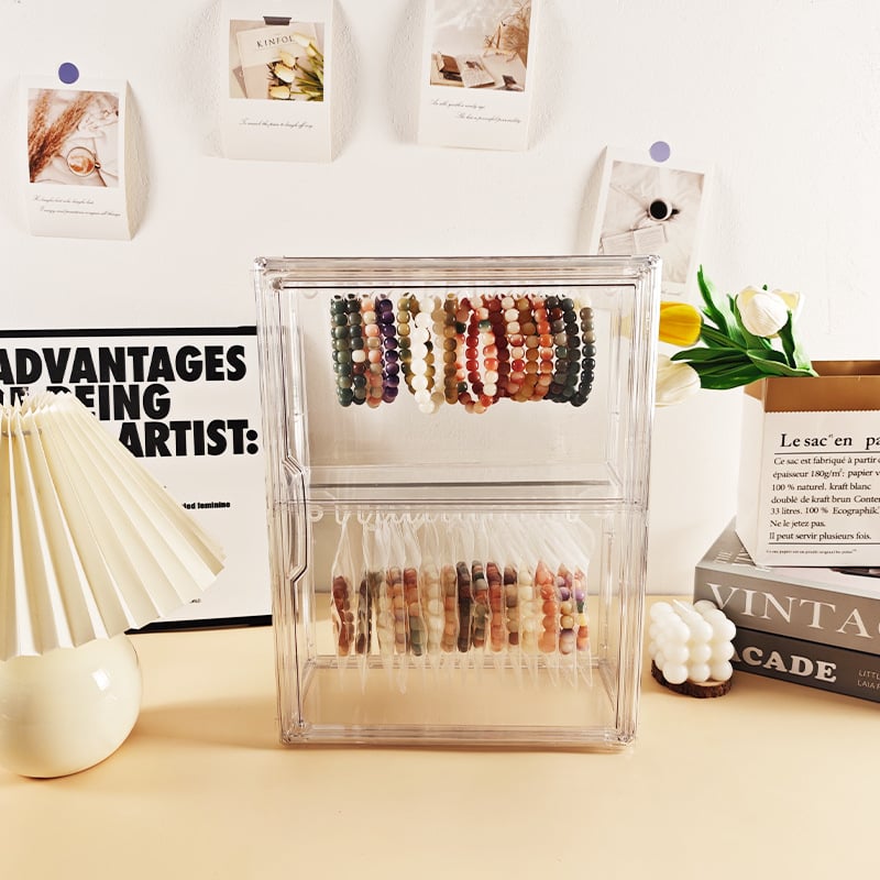 Акрилна кутия за съхранение на гривни с дисплей — защита от прах, влага и окисляване, модели 868-a и 898a, модерен минималистичен стил