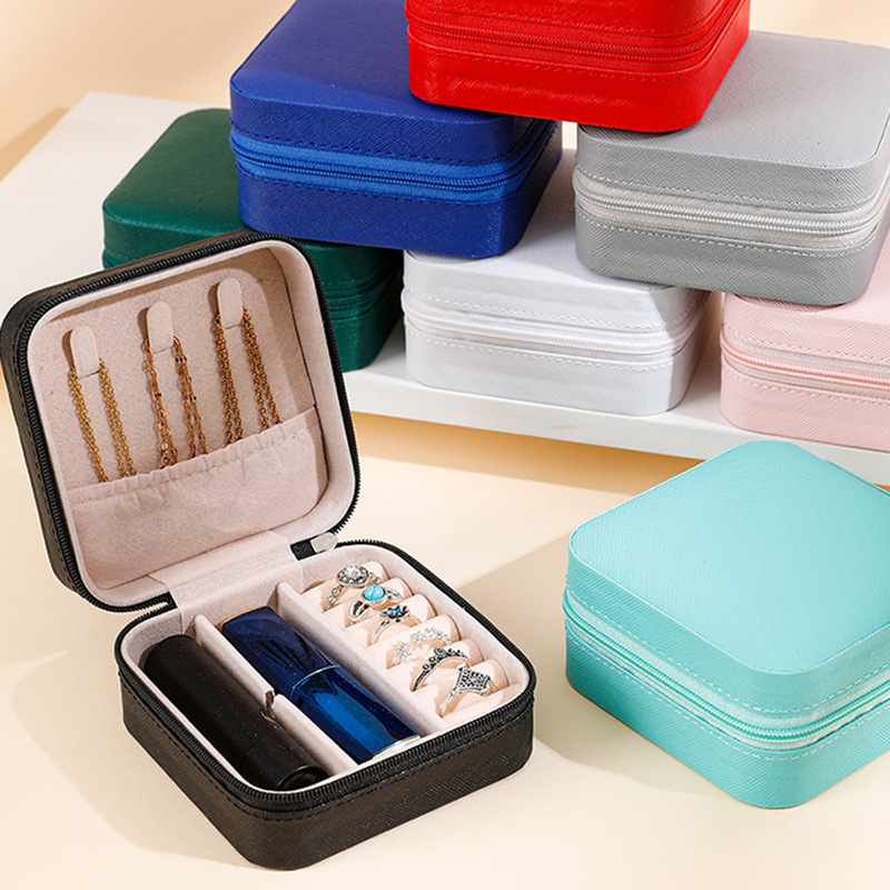 Kutija za nakit, PU koža, tvrdi kućište, korejski stil, jedinstven uzorak, standardne specifikacije