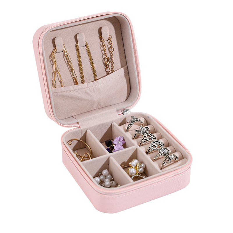 Kutija za nakit, PU koža, tvrdi kućište, korejski stil, jedinstven uzorak, standardne specifikacije